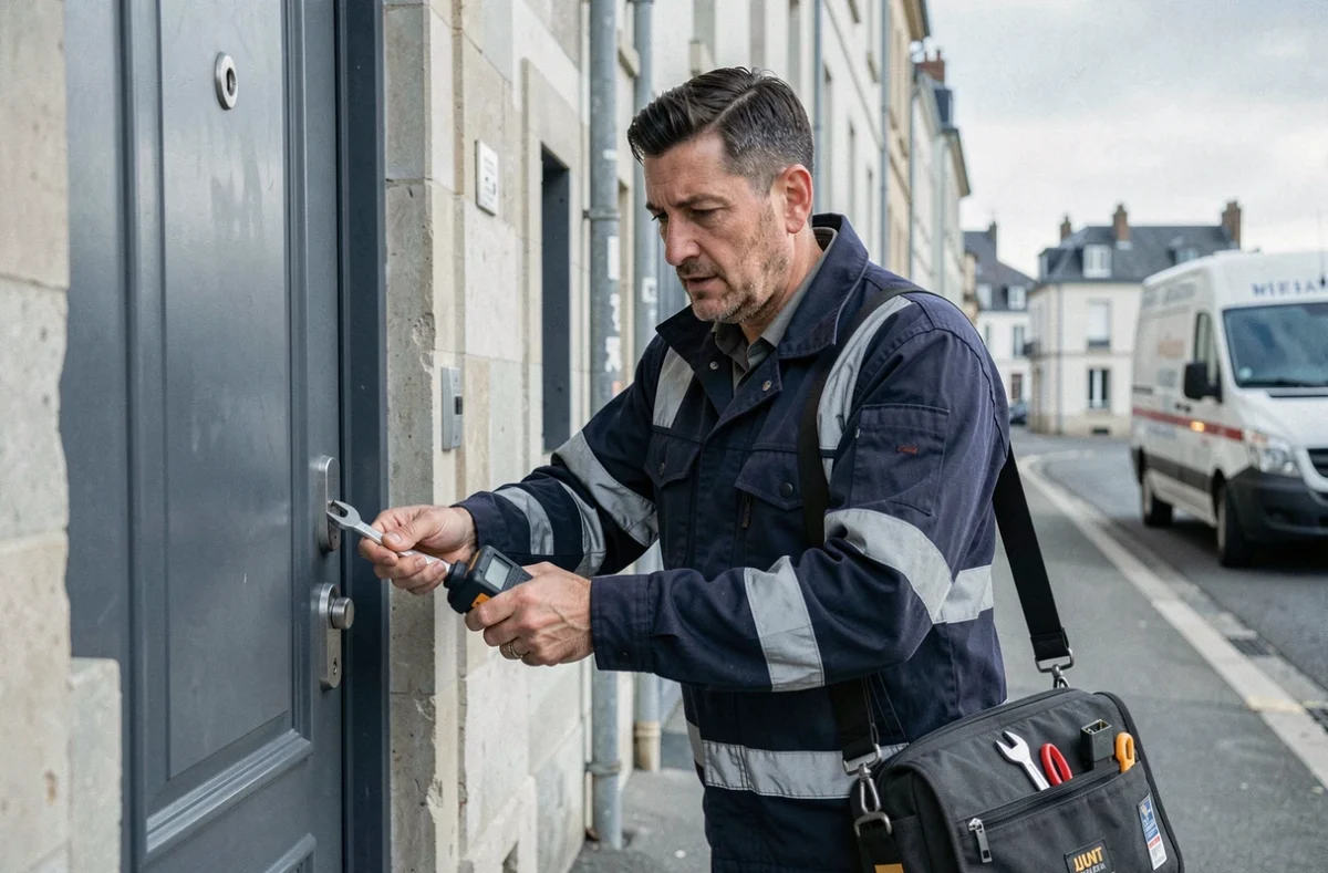 Serrurier d'Allo-Serrurier Saint-Nazaire intervenant en urgence sur une porte fermée à Saint-Nazaire