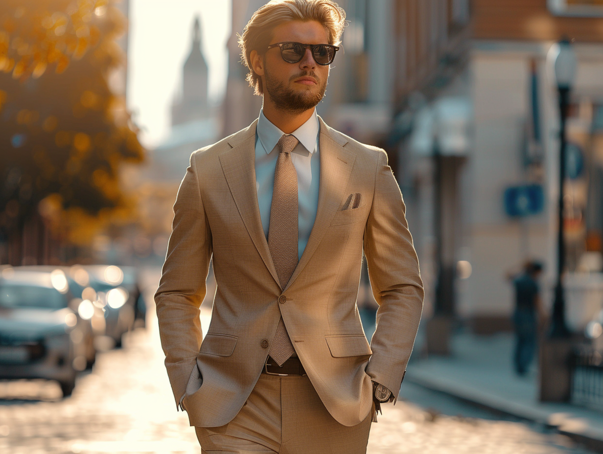 Choisir la couleur de cravate idéale pour un costume beige